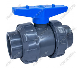 Кран шаровый d40 (уплотнение TPV, остальное EPDM) с муфтовым окончанием AQUAVIVA