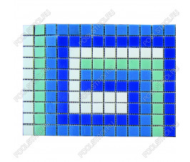Фриз ЗигЗаг из стеклянной мозаики Aquaviva U-41