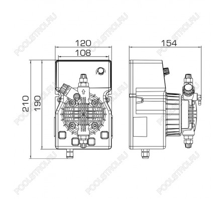 Насос дозир. мембранный DLX PH-RX/MBB 2-20 230V