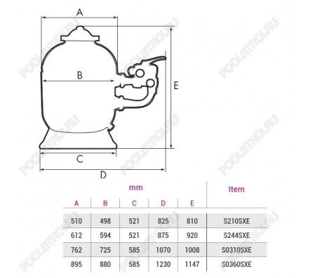Фильтр Hayward ProSide S0360SXE (30 м3/ч, D895)