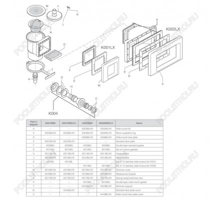 Форсунка Kokido Olimpic K004BU/W (ver2) стеновая (белая)
